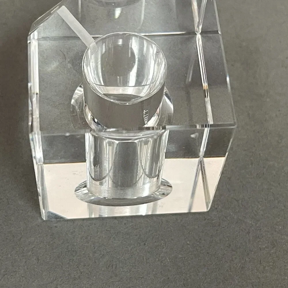 Oleg Cassini Salt and‎ Pepper Shakers Glass without stoppers